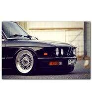 Cakatabloo BMW E 28 Siyah Sağ Ön Detay MDF Tablo