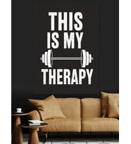 "This Is My Therapy" Spor Dekoratif Kanvas - Mdf Ahşap Tablo