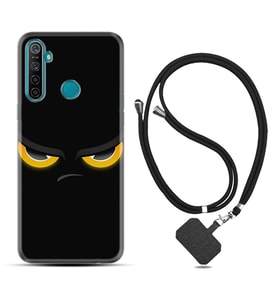Realme 5i 5 Pro 6i 7 Pro 8 Kılıf Boyun Askılı Silikon Black Eyes 1644