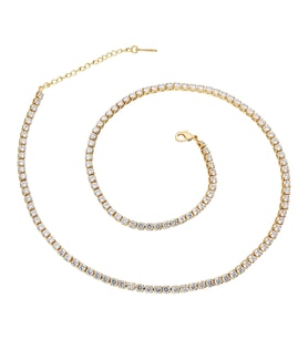 Chavin Gold kap. 3mm. Su Yolu Taşlı Bayan Kolye Zincir ek18sr-3