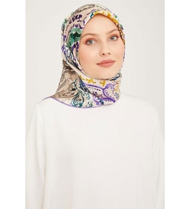 Armine Nostalji Serisi %100 Sura İpek Eşarp 9037D 50