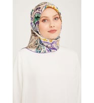 Armine Nostalji Serisi %100 Sura İpek Eşarp 9037D 50