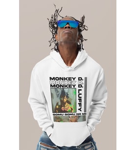 Monkey D. Luffy Baskılı Unisex Oversize One Piece Anime Karakter Hoodie