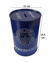 Fenerbahçe Metal Kumbara Orta Boy Orjinal Lisanslı 1 Adet FB Kumbara Taraftar Kumbara Sarı Kanarya 11x15.5 cm