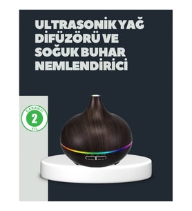 Mey İthalat® 550ML Ultrasonik Hava Nemlendirici ve Aromaterapi Difüzörü