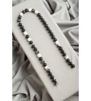 Panda Jasper Doğal Taş Parlak Küre Kesim 8mm Dizi [AA]