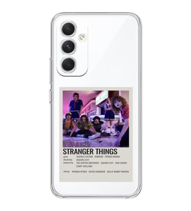 Samsung Galaxy A14 Uyumlu Stranger Things Minimalist Poster Desenli Şeffaf Telefon Kılıfı