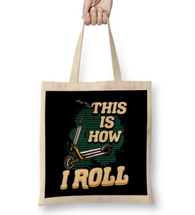Cute & Funny This Is How I Roll Rolling Pin Baker Pun Bez Çanta Uzun Saplı
