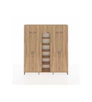 Arges Gardrop 12 Raflı 9 Kapaklı 2 Askılı 220x30x243 Çam-Çam