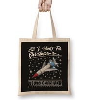 All I Want For Christmas Is Thunderbird 1 Thunderbirds Bez Çanta Uzun Saplı