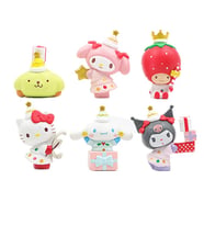 Kawaii Mini Hello Kitty Kitty My Melody Pom Pom Purin 6 Parça Figür Seti Yılbaşı Teması