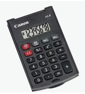 Canon AS-8 8 Hane Cep Tipi Kapaklı Hesap Makinesi