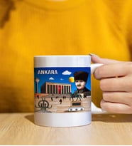 Ankara Tasarımlı Beyaz Kupa