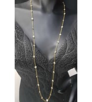 Kadın Gümüş Kolye - Zirconia Taşlı Uzun Boy 80 Cm Yeşil Renk • Sevgiliye • Eşe • Anneye Hediye