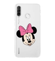 Huawei P30 Lite Kamera korumalı Kapak Minnie Mouse Tasarımlı  Şeffaf Kılıf