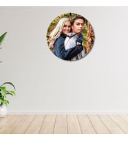 Kişiye Özel Fotoğraflı Cam Duvar Saati – Sevgililere Özel Hediye