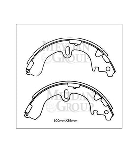 TOYOTA COROLLA- AE111- 99/00; ARKA FREN PABUCU (100X35) (DAIWA) 47630-20190 197-6360
