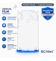 SChitec HONOR Play 8C Uyumlu Fullbody Arka Kaplama Hidrojel Koruyucu Film