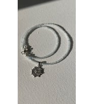 Akuamarin kolye 925 ayar gümüş