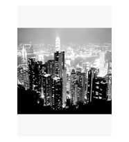 Hong Kong, Çin Tablo Ahşap Poster Dekoratif
