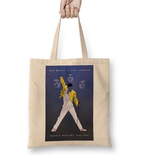 Queen Freddie Mercury 03 Bez Çanta Uzun Saplı