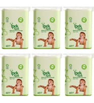 Organik Bebek Temizleme Pamuğu Büyük Boy 60'lı 6 Paket, 360 Adet