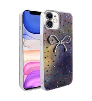 Apple iPhone 11 Uyumlu Kılıf Kamera Korumalı Figürlü Zore Ponti Silikon Kapak (Lila)