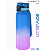 Uzspace 800ml -YENİ EBAT-Çift Renk Softtouch Tritan Su Matarası