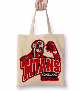 Attack On Titan Go Tıtans Bez Çanta Uzun Saplı