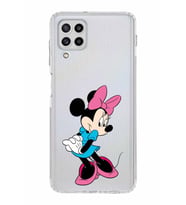 Samsung Galaxy M32  Kamera Korumalı Kapak Minnie Mouse Tasarımlı  Şeffaf  Kılıf