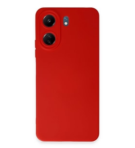 Redmi 13C Kılıf Nano Içi Kadife Silikon - Kırmızı
