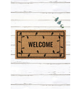 Çiçekli Çerçeveli Welcome Paspas Kapı Paspası (Standart)