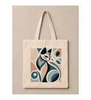 Le Vion kediportre - Baskılı Bez Çanta 38x42 cm 170 Gr Omuz Çantası Kadın Alışveriş Çantası