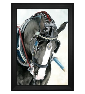 Hayvanlar Temalı Kanvas Tablo 50 x 70 cm Siyah Çerçeve