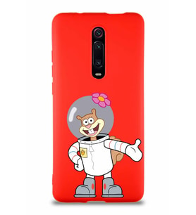 Xiaomi Mi 9T Pro Soft Premier Kapak Sandy Tasarımlı Silikon Kılıf - Kırmızı (Şeffaf)