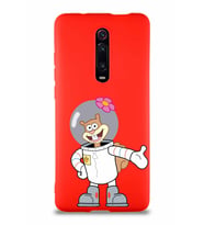 Xiaomi Mi 9T Pro Soft Premier Kapak Sandy Tasarımlı Silikon Kılıf - Kırmızı (Şeffaf)