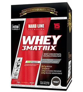 Hardline Whey 3Matrix Çikolata 450 Gr (30Gr*15Adet)