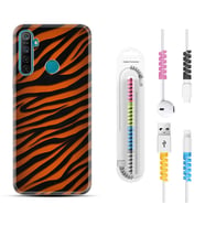Realme 5i 5 Pro 6i 7 Pro 8 Kılıf Kablo Koruma Spiral Silikon Leopar Yeni 1676