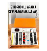 Mey İthalat® Akıllı Saat 7 Kordonlu Bildirim Görebilen Metal Kordon GPS Özelliği