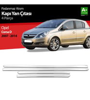 Opel Corsa Uyumlu D Krom Kapı Yan Çıtası 2007-2014