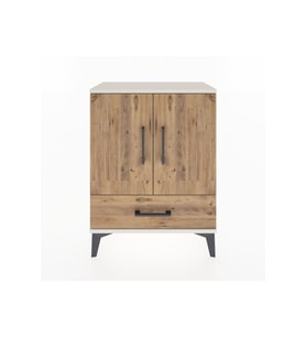 Arges Komodin 2 Raflı Tek Çekmeceli Tek Kapaklı 60x30x80 Aytaşı-Çam