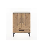 Arges Komodin 2 Raflı Tek Çekmeceli Tek Kapaklı 60x30x80 Aytaşı-Çam