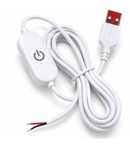 5V USB Dokunmatik LED Anahtar Kablolu 1 Metre Beyaz Aç Kapa