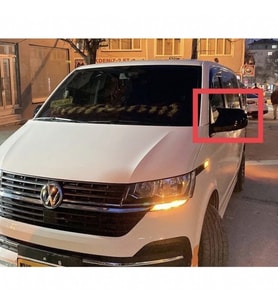VOLKSWAGEN TRANSPORTER PİANO BLACK BATMAN AYNA KAPAĞI (Siyah - Beyaz)