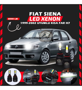 Fiat Siena 1999-2002 Kısa Far Uyumlu Şimşek Etkili Led Xenon Light Series H7