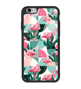 iPhone 6s Retro Flamingo Duvar kağıdı Tasarımlı Glossy Telefon Kılıfı