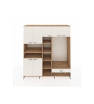 Kronos Dolap 11 Raflı Tek Çekmeceli 7 Kapaklı 220x59x243 Çam-Aytaşı/Aytaşı