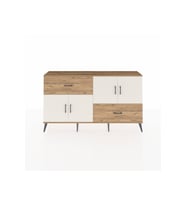 Arges Konsol 3 Raflı 2 Çekmeceli 4 Kapaklı 176x30x99 Çam-Aytaşı/Çam
