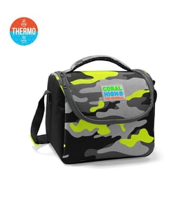 Coral High Kids Siyah Gri Kamuflaj Desenli Thermo Beslenme Çantası 11816