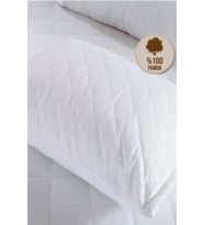 Formeya %100 Pamuk Kapitone Yastık Koruyucu Alez 50x70 cm 1 adet (Beyaz)